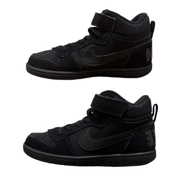 NIKE Court Borough Mid, 870026-001,  Size 3Y US for kids, Black color - Picture 2 of 4